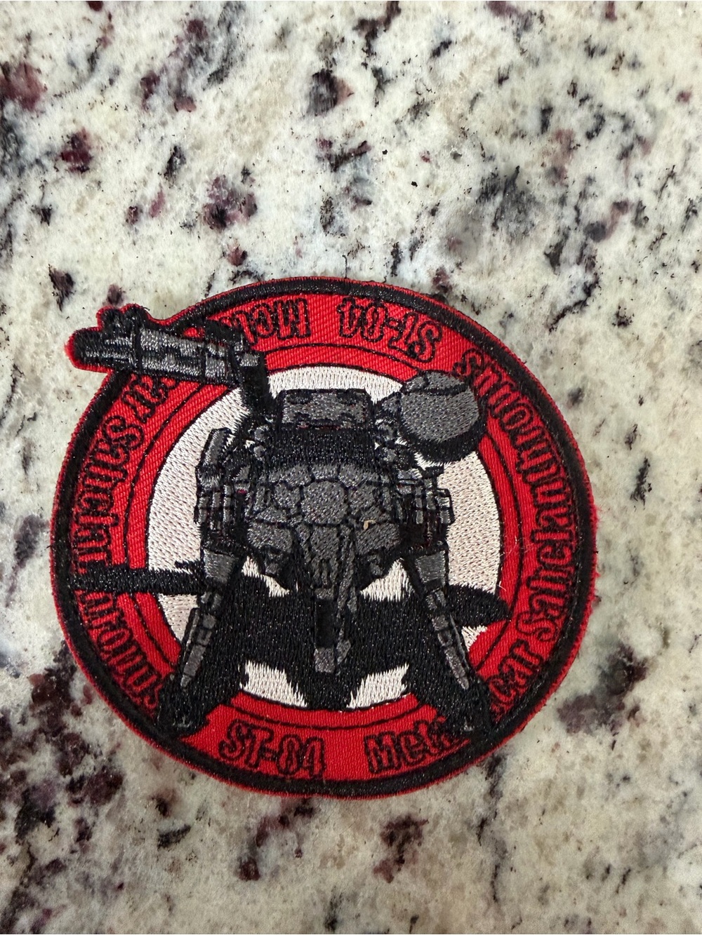 Metal Gear Embroidered Unit Patch Red Black Kojima Gaming Collectible